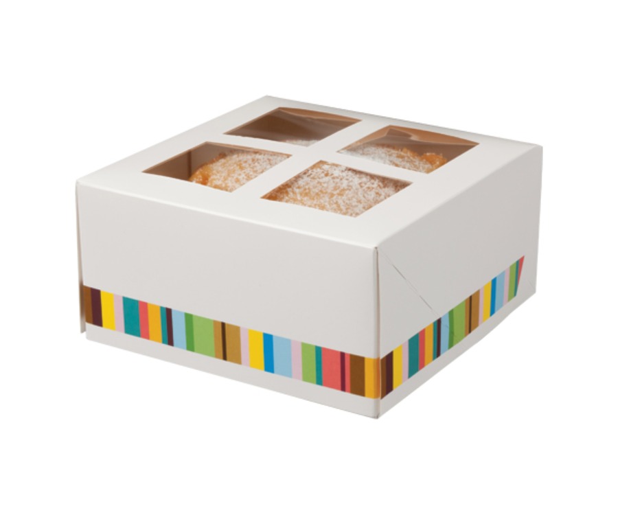Colpac Recyclable Four-Hole Cupcake Box(Pack of 250)