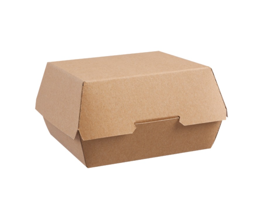 Colpac Compostable Kraft Large Clamshell Meal Box(Pack of 250)
