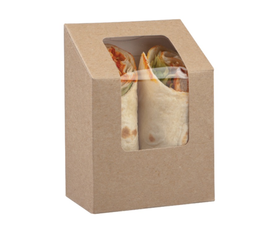 Colpac Compostable Kraft Wrap Pack PLA Window(Pack of 500)