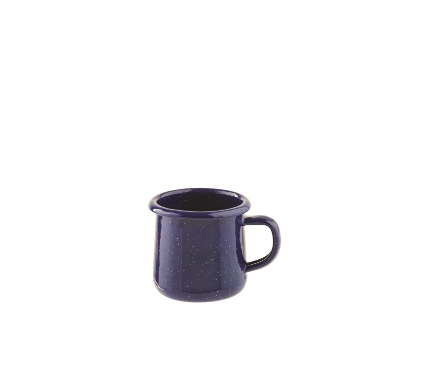 TableCraft Enamelware Collection Mug (6 oz) Blue with White Speckle(7cm dia/190 ml)