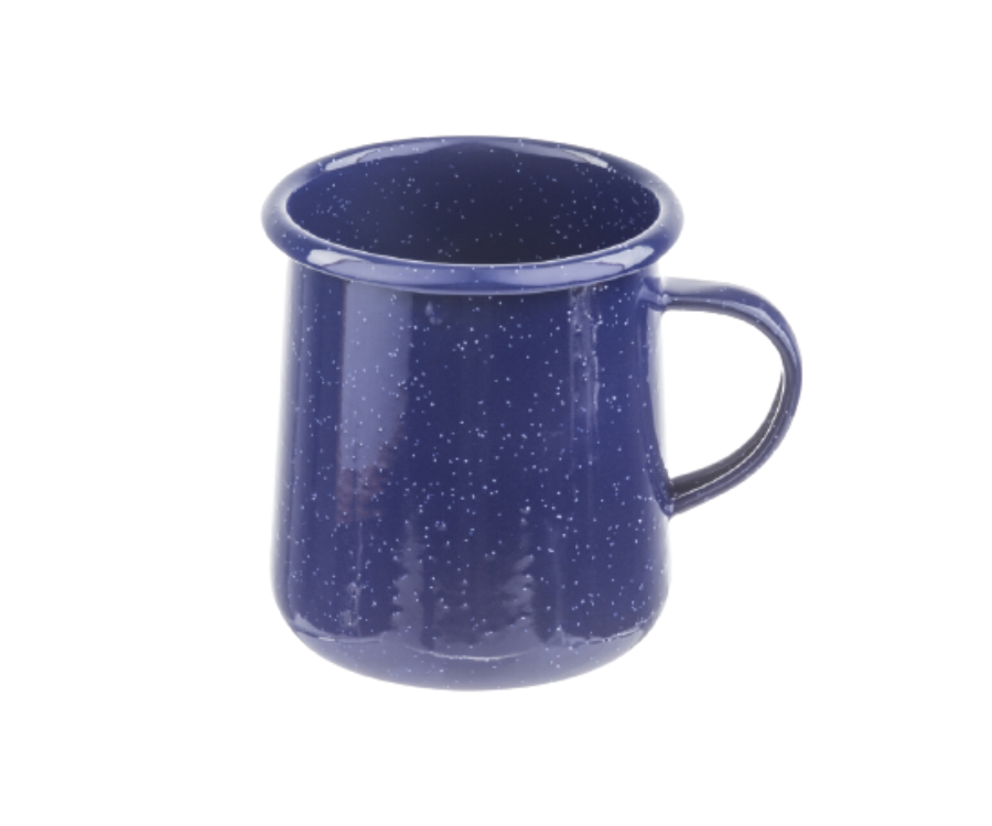 TableCraft Enamelware Collection Mug (16 oz) Blue with White Speckle(9cm dia/550 ml)