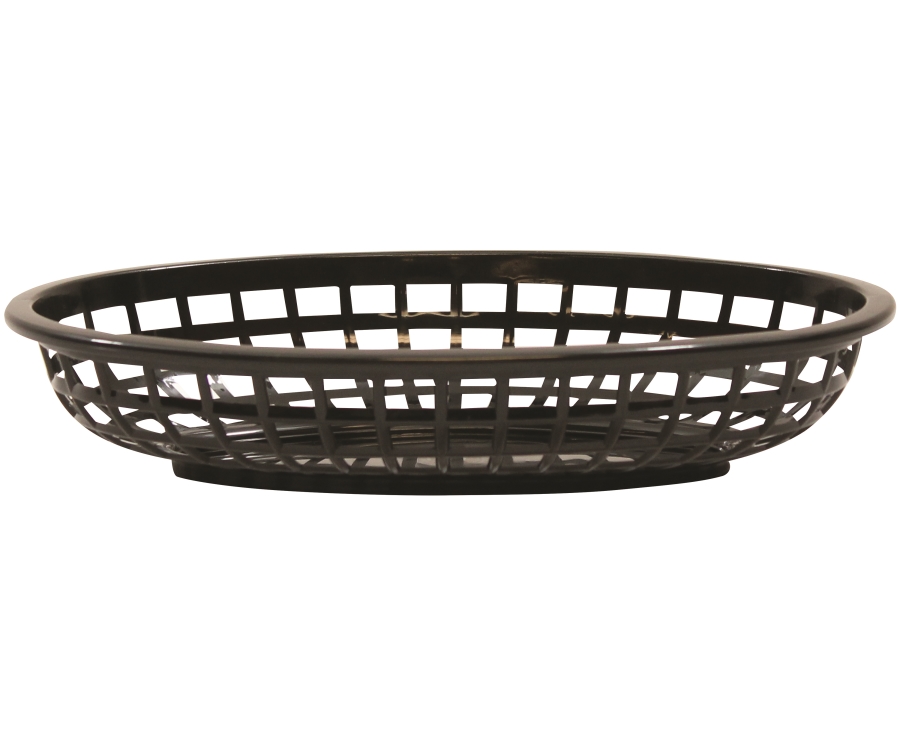 TableCraft Classic Oval Basket, Black(23.5x15.5x5cm)(Pack of 36)