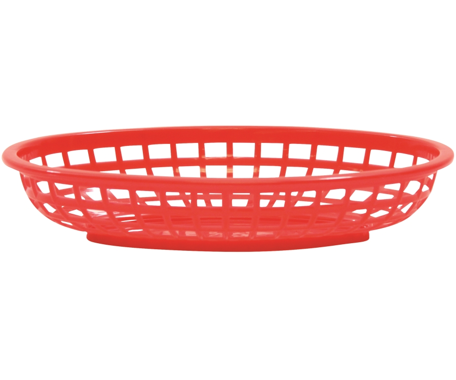 TableCraft Classic Oval Basket, Red(23.5x15.5x5cm)(Pack of 36)