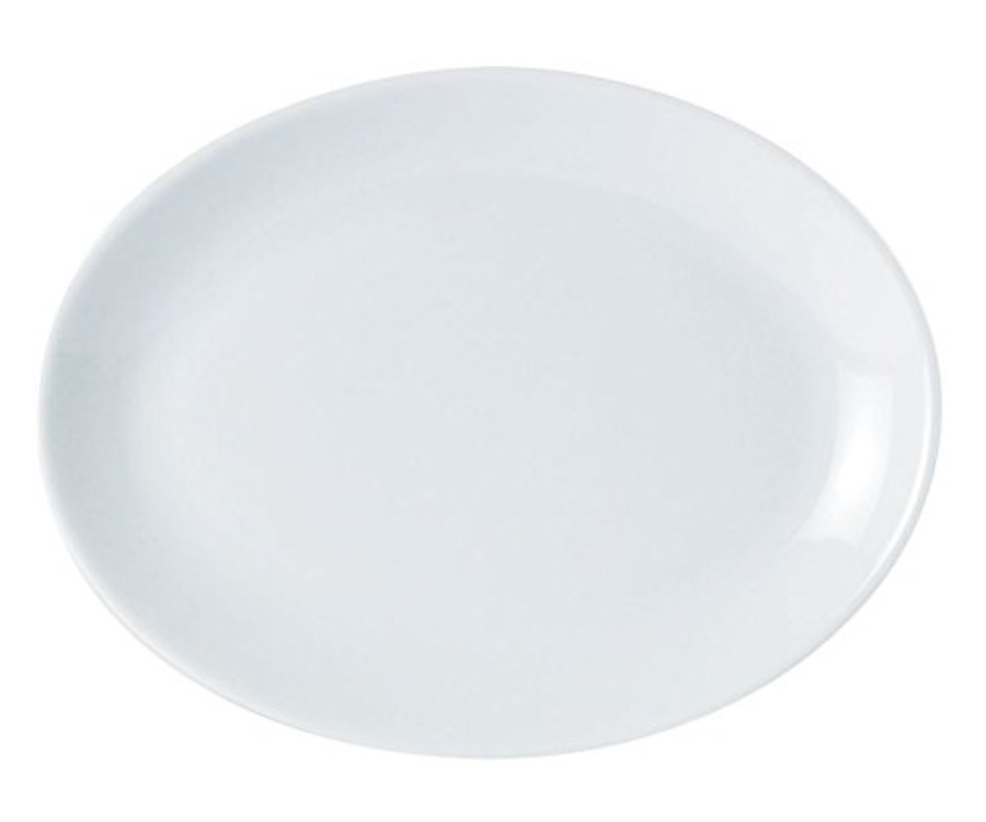 Porcelite Oval Plate 30cm/12'' (Pack of 6)