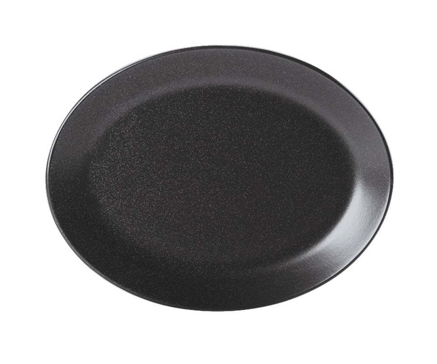 Seasons Graphite Oval Plate 30cm/12'' (Pack of 6)