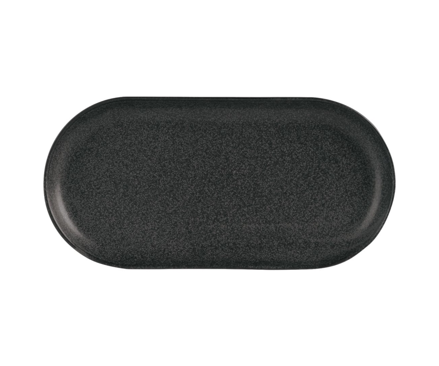 Seasons Graphite Narrow Oval Plate 30cm (Pack of 6)