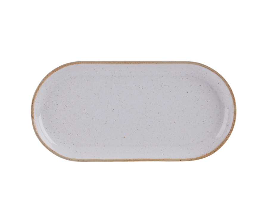 Seasons Stone Narrow Oval Plate 30cm (Pack of 6)