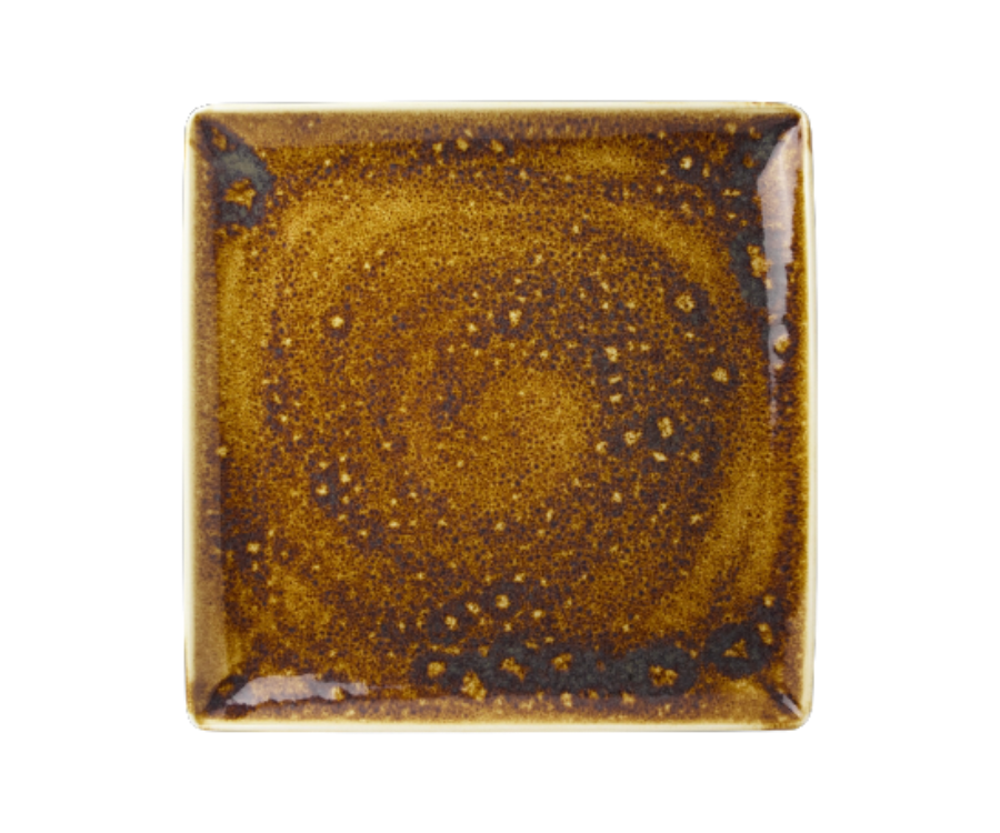 Steelite Vesuvius Amber Square Platter 27cm(Pack of 6)