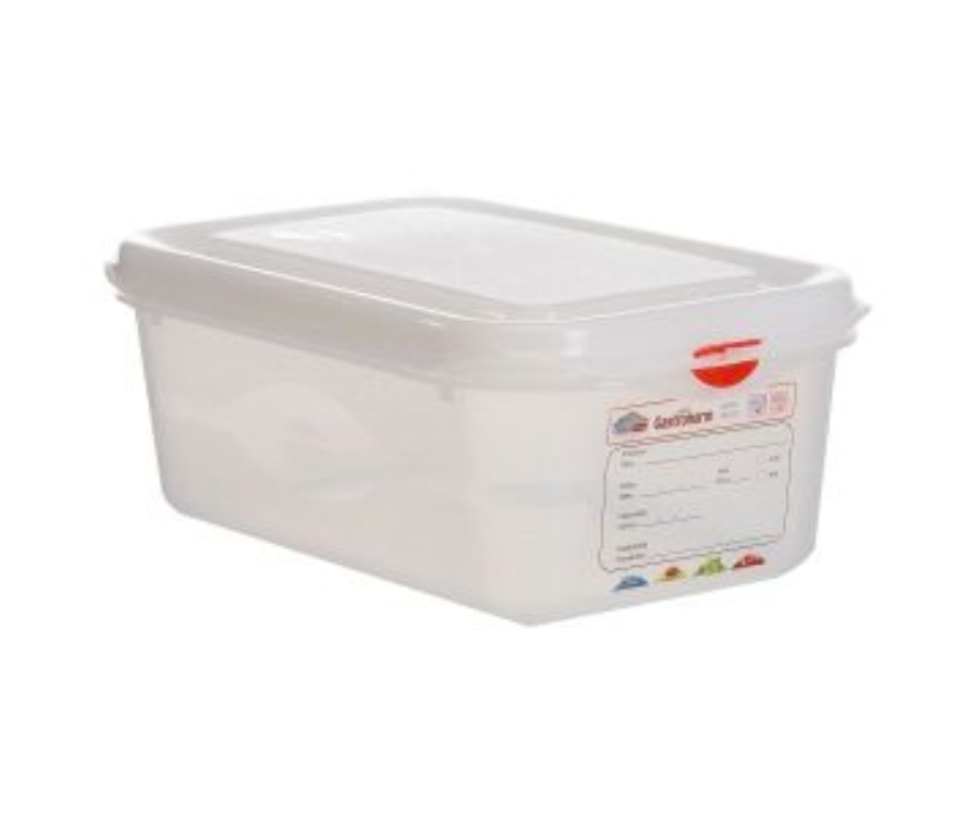 Genware GN Storage Container 1/4 100mm Deep 2.8L(Pack of 6)