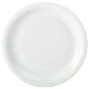 Genware Porcelain Narrow Rim Plate 24cm/9.25