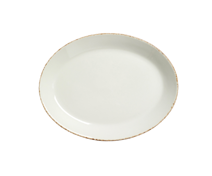 Steelite Brown Dapple Oval Coupe Plate 28cm(Pack of 12)