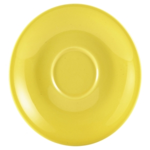 Genware Porcelain Yellow Saucer 12cm(Pack of 6)