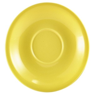 Genware Porcelain Yellow Saucer 13.5cm(Pack of 6)