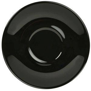 Genware Porcelain Black Saucer 14.5cm/5.75