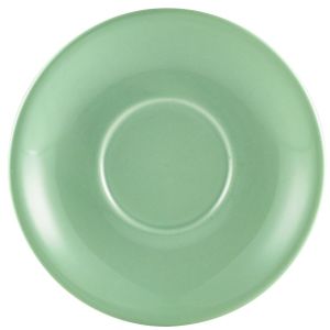 Genware Porcelain Green Saucer 16cm/6.25
