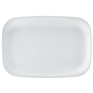 Genware Porcelain Rounded Rectangular Plate 35.5 x 24cm/14 x 9.5