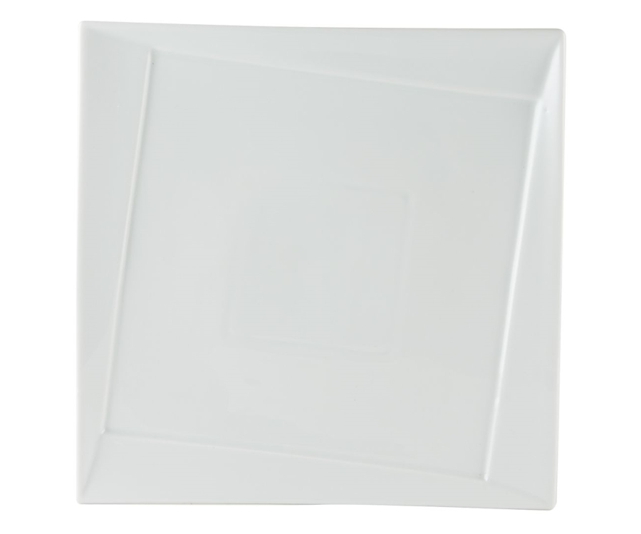Porcelite Twist Square Plate 29cm/11.5'' (Pack of 6)