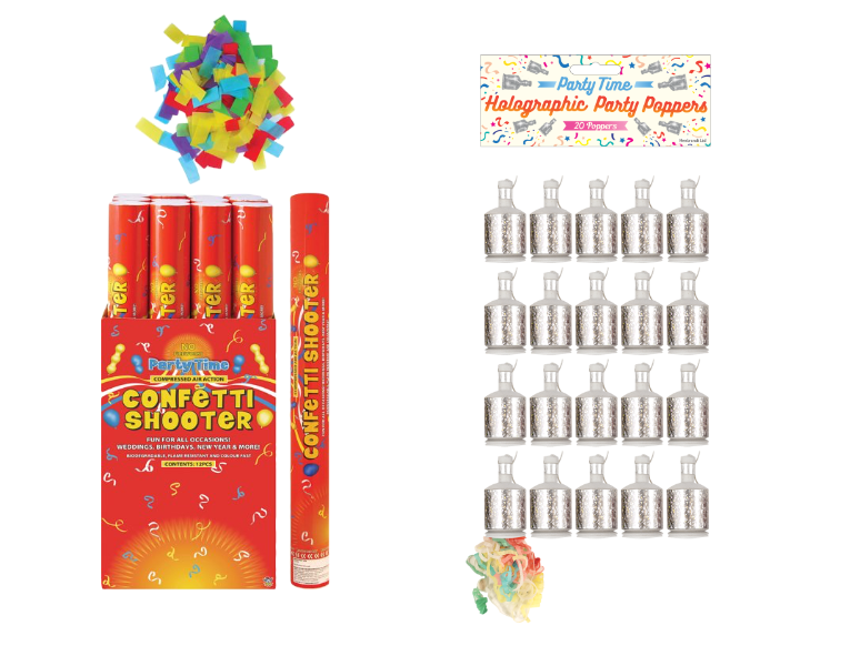Party Poppers & Cannons