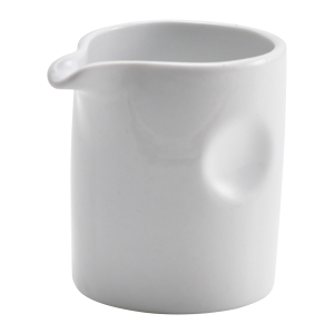 Genware Porcelain Pinched Solid Milk Jug 8.5cl/3oz(Pack of 12)