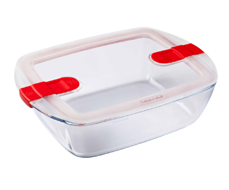 Pyrex Rectangle Dish With Lid 2.6Ltr(Pack of 4)