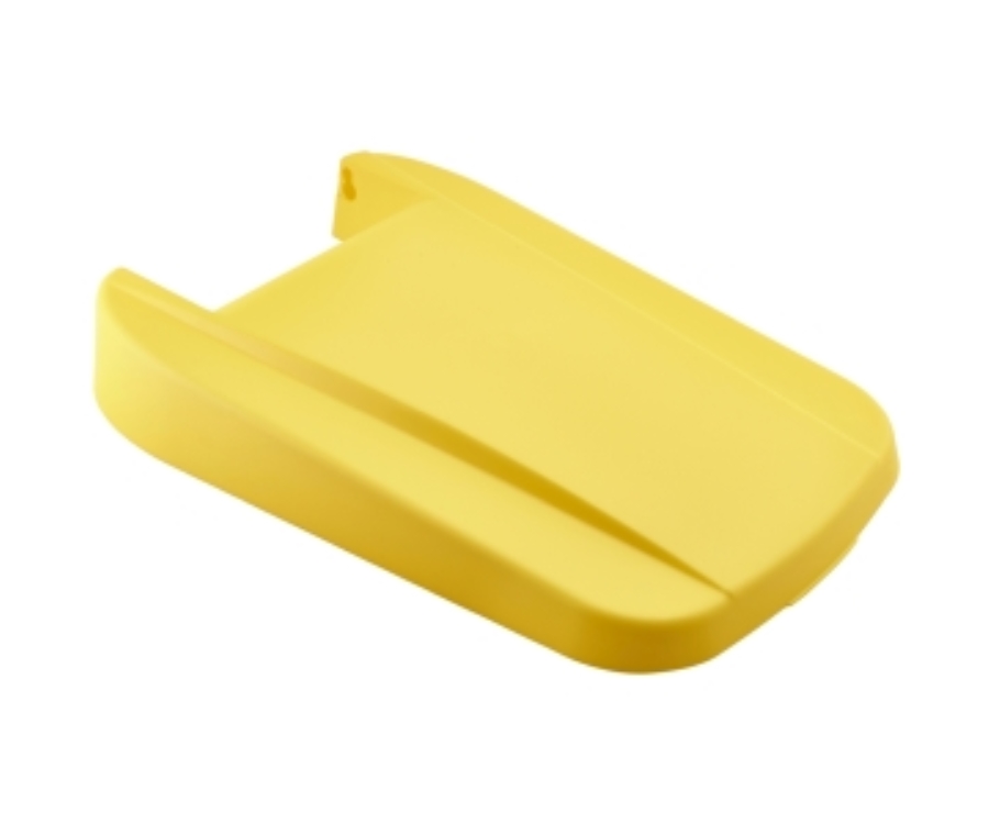 Genware Yellow Closed Lid For Grey Recycling Bin 85L