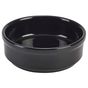 Genware Porcelain Black Round Dish 10cm/4