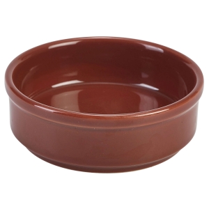 Genware Porcelain Terracotta Round Dish 10cm/4