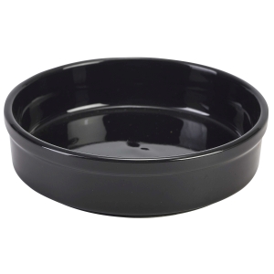 Genware Porcelain Black Round Dish 13cm/5