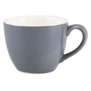 Genware Porcelain Grey Bowl Shaped Cup 9cl/3oz(Pack of 6)