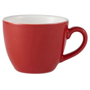 Genware Porcelain Red Bowl Shaped Cup 9cl/3oz(Pack of 6)