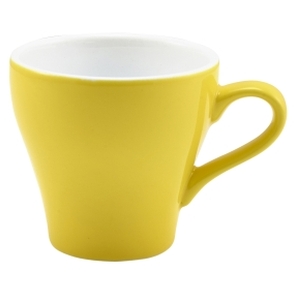 Genware Porcelain Yellow Tulip Cup 9cl/3oz(Pack of 6)