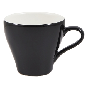 Genware Porcelain Black Tulip Cup 18cl/6.25oz(Pack of 6)