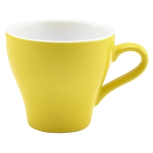 Genware Porcelain Yellow Tulip Cup 18cl/6.25oz(Pack of 6)