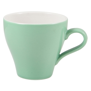 Genware Porcelain Green Tulip Cup 28cl/10oz(Pack of 6)