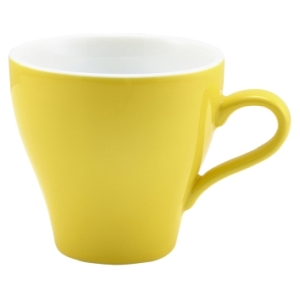Genware Porcelain Yellow Tulip Cup 28cl/10oz(Pack of 6)