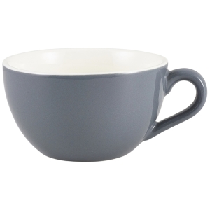 Genware Porcelain Grey Bowl Shaped Cup 17.5cl/6oz(Pack of 6)