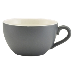 Genware Porcelain Matt Grey Bowl Shaped Cup 17.5cl/6oz(Pack of 6)
