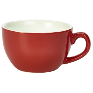 Genware Porcelain Red Bowl Shaped Cup 17.5cl/6oz(Pack of 6)