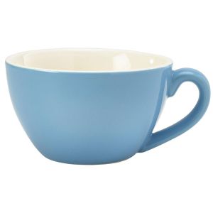 Genware Porcelain Blue Bowl Shaped Cup 34cl/12oz(Pack of 6)