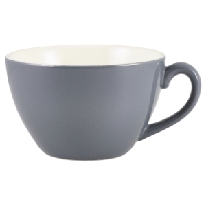 Genware Porcelain Grey Bowl Shaped Cup 34cl/12oz(Pack of 6)