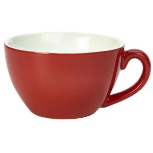Genware Porcelain Red Bowl Shaped Cup 34cl/12oz(Pack of 6)