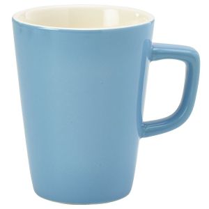 Genware Porcelain Blue Latte Mug 34cl/12oz(Pack of 6)