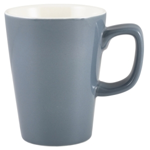 Genware Porcelain Grey Latte Mug 34cl/12oz(Pack of 6)
