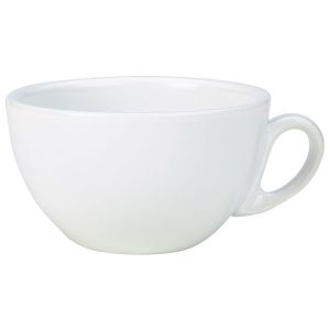 Genware Porcelain Italian Style Bowl Shaped Cup 28cl/10oz(Pack of 6)
