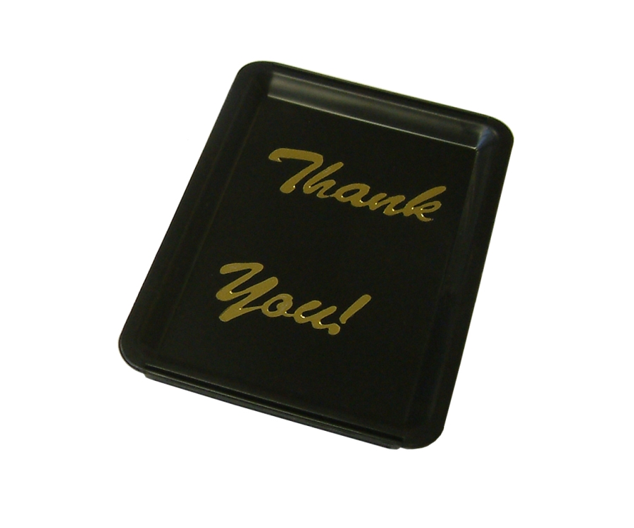 Beaumont Black Plastic Tip Tray Thank You