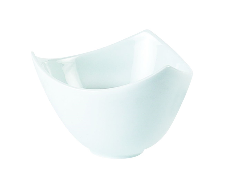 Porcelite Triangular Bowl 16x10.5cm/6.5''x4.25'' 54cl/19oz (Pack of 6)