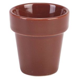 Genware Porcelain Plant Pot 5.5 x 5.8cm /2.1 x 2.25