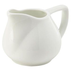 Genware Porcelain Contemporary Milk Jug 14cl/5oz(Pack of 6)