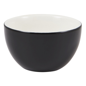 Genware Porcelain Black Sugar Bowl 17.5cl/6oz(Pack of 6)