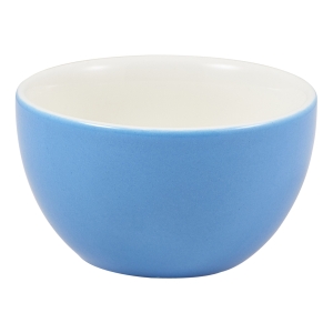 Genware Porcelain Blue Sugar Bowl 17.5cl/6oz(Pack of 6)